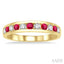 Channel Set Alternate Gemstone & Diamond Wedding Band