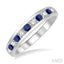 Channel Set Alternate Gemstone & Diamond Wedding Band