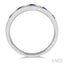 Channel Set Alternate Gemstone & Diamond Wedding Band