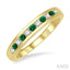Channel Set Alternate Gemstone & Diamond Wedding Band
