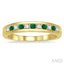 Channel Set Alternate Gemstone & Diamond Wedding Band
