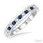 Channel Set Alternate Gemstone & Diamond Wedding Band