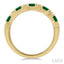 Oval Shape East-West Gemstone & Diamond Wedding Band