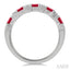 Oval Shape East-West Gemstone & Diamond Wedding Band