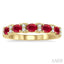 Oval Shape East-West Gemstone & Diamond Wedding Band
