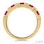 Oval Shape East-West Gemstone & Diamond Wedding Band