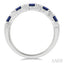 Oval Shape East-West Gemstone & Diamond Wedding Band