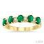 Oval Shape Gemstone & Diamond Wedding Band