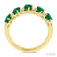 Oval Shape Gemstone & Diamond Wedding Band