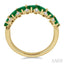 Pear Shape Gemstone & Diamond Wedding Band