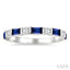 Emerald Shape Art Deco Gemstone & Diamond Band