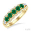 Round Shape 5 Gemstone & Diamond Ring