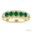 Round Shape 5 Gemstone & Diamond Ring