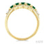 Round Shape 5 Gemstone & Diamond Ring