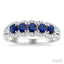 Round Shape 5 Gemstone & Diamond Ring