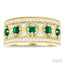 Round Shape Gemstone & Diamond Fashion Band