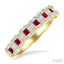 Princess Shape Gemstone & Diamond Ring