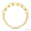 7 Alternate Emerald Shape Gemstone & Diamond Fashion Band
