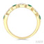 7 Alternate Oval Shape Gemstone & Diamond Fashion Band