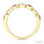 7 Alternate Oval Shape Gemstone & Diamond Fashion Band