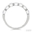 7 Alternate Emerald Shape Gemstone & Diamond Fashion Band