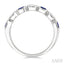 7 Alternate Oval Shape Gemstone & Diamond Fashion Band