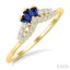 Gemstone & Chevron Diamond Fashion Ring