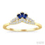Gemstone & Chevron Diamond Fashion Ring