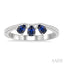 Pear Shape Gemstone & Diamond Fashion Band
