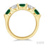 5 Stone Gemstone & Diamond Fashion Band