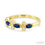 Marquise Shape Gemstone & Diamond Fashion Band