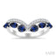 Chevron Gemstone & Diamond Fashion Band