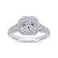 Princess-cut Diamond Halo Engagement Ring