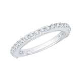 14K White Gold 5/8 ct Diamond Carizza Wedding Band