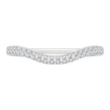 14K White Gold 1/5 ct Diamond Carizza Wedding Band