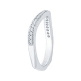 14K White Gold 1/5 ct Diamond Carizza Wedding Band