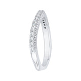 14K White Gold 1/5 ct Diamond Carizza Wedding Band