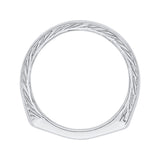 14K White Gold Carizza Wedding Band