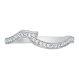 14K White Gold 1/5 ct Diamond Carizza Wedding Band