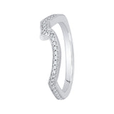 14K White Gold 1/5 ct Diamond Carizza Wedding Band