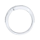 14K White Gold 1/5 ct Diamond Carizza Wedding Band