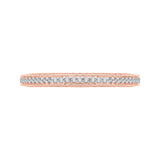 14K Pink Gold 3/8 ct Diamond Carizza Wedding Band