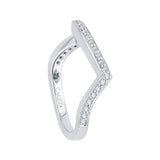 14K White Gold 1/5 ct Diamond Carizza Wedding Band