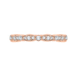 14K Pink Gold 1/2 ct Diamond Carizza Wedding Band