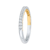14K Two-Tone Gold 1/3 ct Diamond Carizza Wedding Band