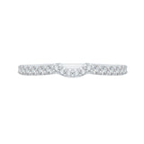 14K White Gold 1/2 ct Diamond Carizza Wedding Band