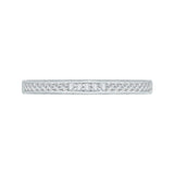 14K White Gold 1/5 ct Diamond Carizza Wedding Band