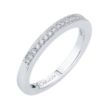 14K White Gold 1/5 ct Diamond Carizza Wedding Band