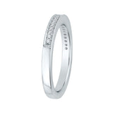 14K White Gold 1/5 ct Diamond Carizza Wedding Band