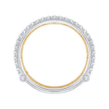 14K Two-Tone Gold 3/8 ct Diamond Carizza Wedding Band